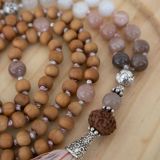 JAPA MALA "PIEDRA LUNA DURAZNO"